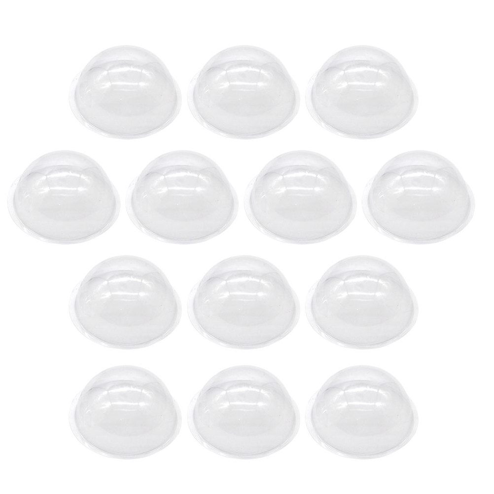 Plastic Dome Clear - 30個入り透明プラスチック製スノードーム蓋 - クリスマスビレッジの装飾やクラフトオーナメントに最適な頑丈なPVC製充填可能な半球体