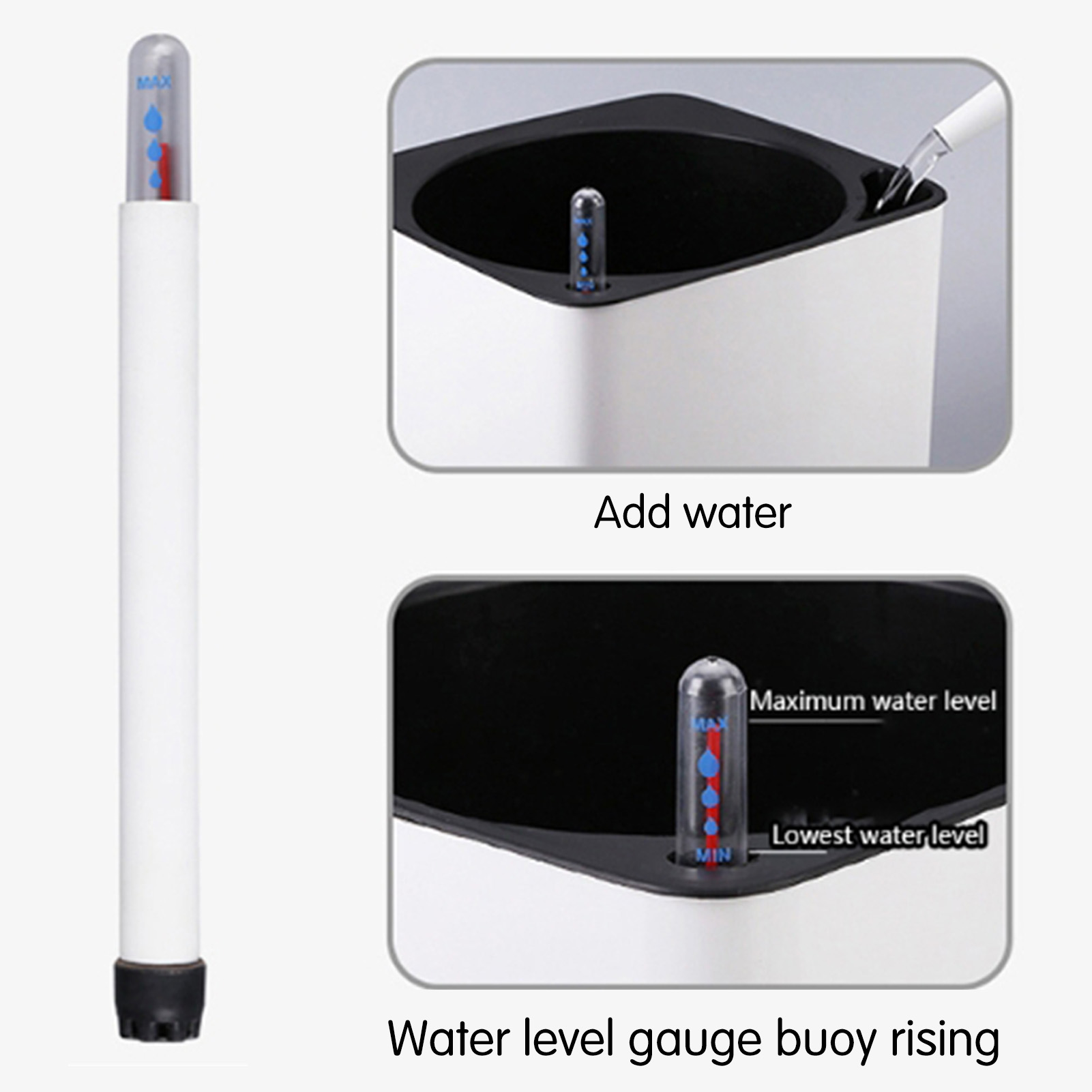 自動給水プランター 水位計付き自動給水ポット ホワイト 自動 - Self Watering Insert のレビューと価格
