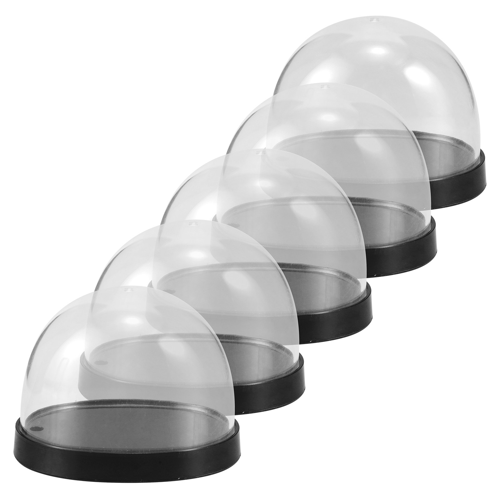 5セット ガラス製クローシェドーム 透明プラスチックディスプ - Plastic Dome Clear のレビューと価格