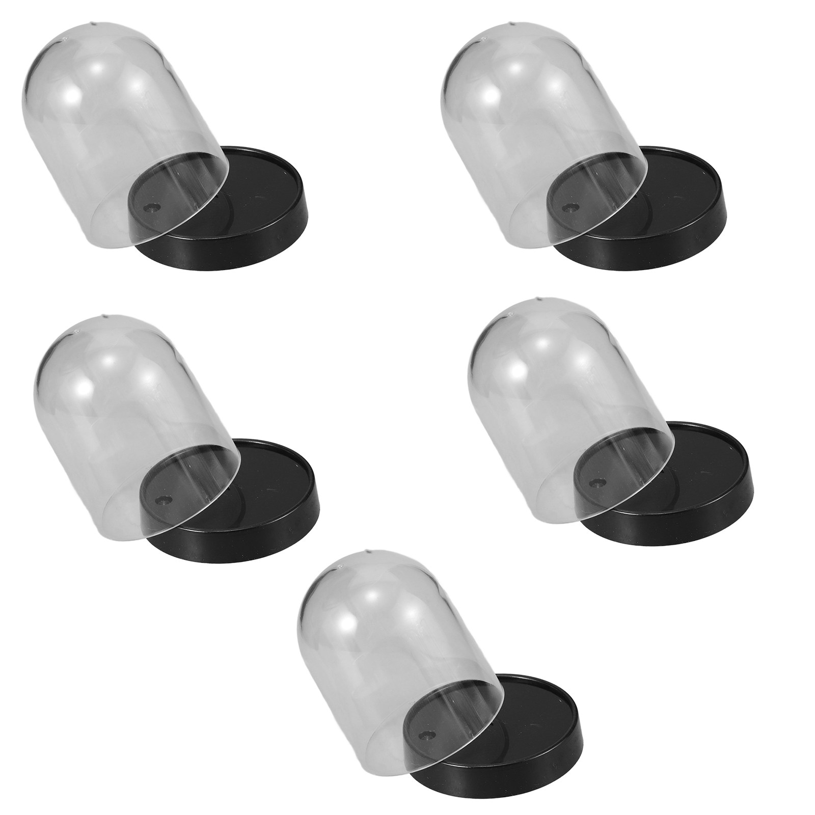 5セット 透明プラスチック製 クローシェドーム ディスプレイ - Plastic Dome Clear のレビューと価格