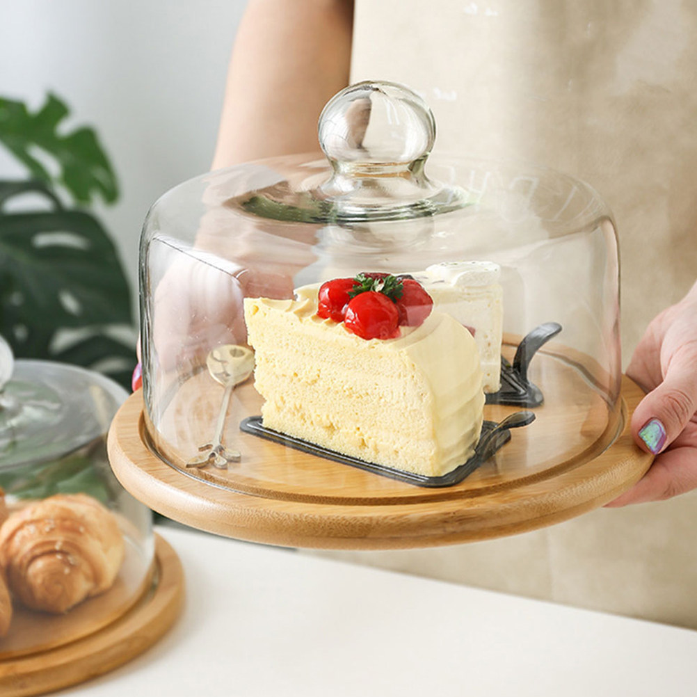18cmガラス製ケーキドームカバー、透明な食品保護蓋、デザー - Plastic Dome Clear のレビューと価格