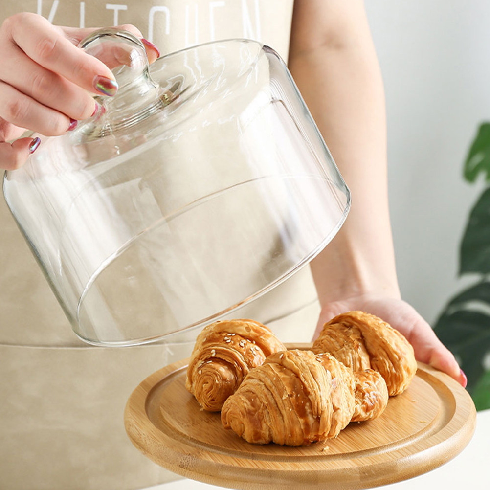 18cmガラス製ケーキドームカバー、透明な食品保護蓋、デザー - Plastic Dome Clear のレビューと価格